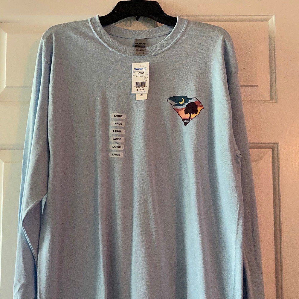 SC Themed Long Sleeve Tee - Blue - Large...NEW!